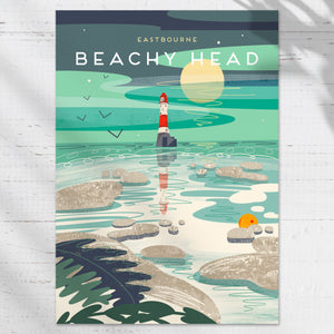 Sussex art print, Sussex wall art, Sussex landscape print, Sussex coastal print, Sussex landmark illustration, Sussex home decor, Sussex artwork, Sussex gift, Sussex poster print, illustrated Sussex print, coastal wall art Sussex, British coastline print, UK landscape illustration, nature inspired wall art, travel poster style print, vintage poster inspired art, contemporary landscape print, minimalist coastal decor, local landscape artwork, seaside wall decor, Beachy Head