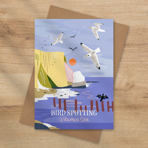 Bird spotting greeting card vitamin sea coastal card onneke