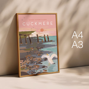 Cuckmere print - Seven Sisters Cliffs