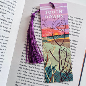 Sussex Landmark Illustrated Bookmark | Cuckmere Haven, Belle Tout, South Downs, Eastbourne
