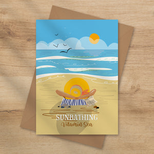 Sunbathing card vitamin sea by onneke
