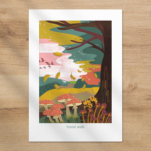 Forest walk A4 Print