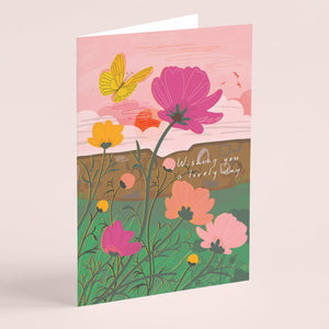 Wishing You a Lovely Day - Floral Birthday Card