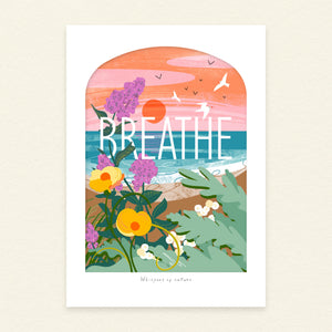Breathe | A4 Coastal Art Print | Whispers of Nature