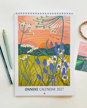 2027 Wall Calendar – Whispers | Double Page Illustrated Calendar