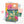 A colorful 'Gratitude Logbook' featuring a vibrant floral landscape illustration with a peach sky and sun, shown with its light grey envelope and a secondary card behind it on a white background.