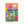 A vertical gratitude logbook with a colorful illustrated cover showing wildflowers, hills, birds, and a sun, photographed against a light textured background.