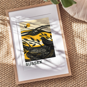 Hindover Hill Sussex Print