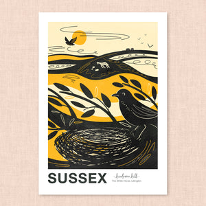 Hindover Hill Sussex Print