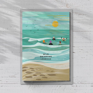 wild swimming logbook, swimming journal, sea swimming logbook, open water swimming, cold water swimming, swim tracker, swimming diary, wild swimmer gift, gift for swimmers, outdoor swimming, swim log book, coastal swimming, A5 swimming notebook, swimming gift, sea lover gift
