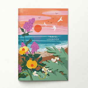 travel logbook, travel journal, travel notebook, adventure journal, holiday journal, memory logbook, trip planner notebook, travel diary, wanderlust journal, travel gift, gift for travellers, adventure notebook, illustrated travel journal, A5 travel notebook, keepsake journal
