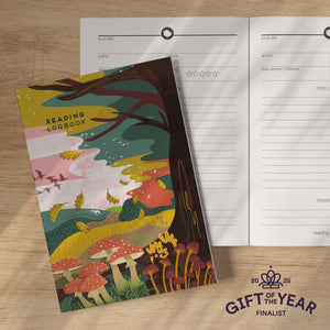 reading logbook, reading journal, book journal, book log, reading tracker, book lover gift, book diary, reading diary, book club journal, book notes notebook, literary journal, gift for readers, book record book, A5 reading notebook, reader gift