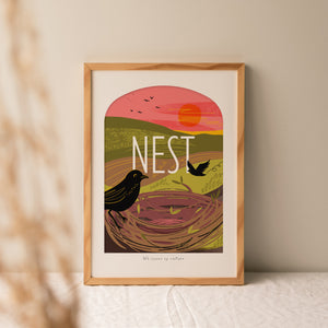 Nest | A4 Coastal Art Print | Whispers of Nature