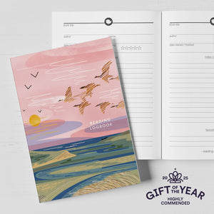 reading logbook, reading journal, book journal, book log, reading tracker, book lover gift, book diary, reading diary, book club journal, book notes notebook, literary journal, gift for readers, book record book, A5 reading notebook, reader gift