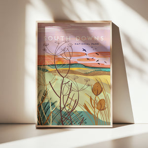 Sussex art print, Sussex wall art, Sussex landscape print, Sussex coastal print, Sussex landmark illustration, Sussex home decor, Sussex artwork, Sussex gift, Sussex poster print, illustrated Sussex print, coastal wall art Sussex, British coastline print, UK landscape illustration, nature inspired wall art, travel poster style print, vintage poster inspired art, contemporary landscape print, minimalist coastal decor, local landscape artwork, seaside wall decor, south downs national park, South Downs 