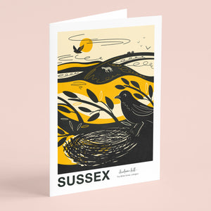 Hindover Hill Sussex Greeting Card