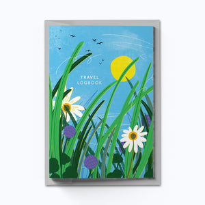 travel logbook, travel journal, travel notebook, adventure journal, holiday journal, memory logbook, trip planner notebook, travel diary, wanderlust journal, travel gift, gift for travellers, adventure notebook, illustrated travel journal, A5 travel notebook, keepsake journal