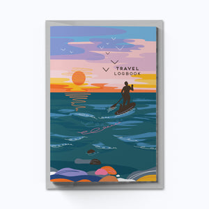 travel logbook, travel journal, travel notebook, adventure journal, holiday journal, memory logbook, trip planner notebook, travel diary, wanderlust journal, travel gift, gift for travellers, adventure notebook, illustrated travel journal, A5 travel notebook, keepsake journal